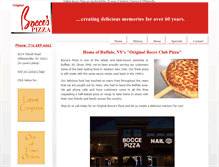 Tablet Screenshot of boccespizza.com